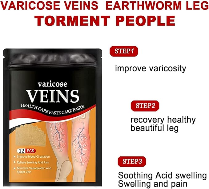 VaricoRelief™ 12PCS Herbal Patches for Varicose & Spider Veins