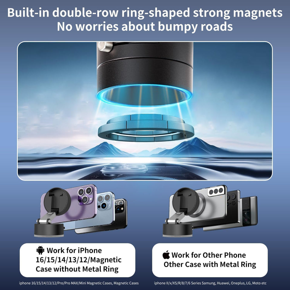 Vacuum Magnetic Suction Phone Holder