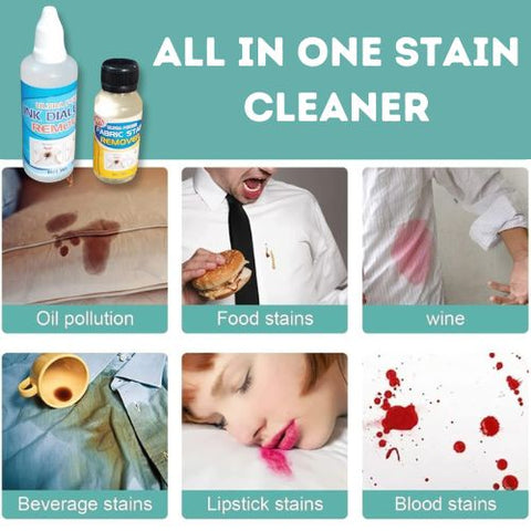 All In One Fabric Stain Remover 100ml ( Pack of 2 Bottel 50ml each)