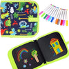 Erasable Doodle Slate Painting Kit for Kids Drawing Book with Wet Wipes & Colors for Kids